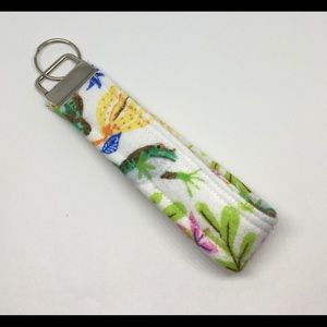 Key Fob Wristlet Keychain In Frog Print
